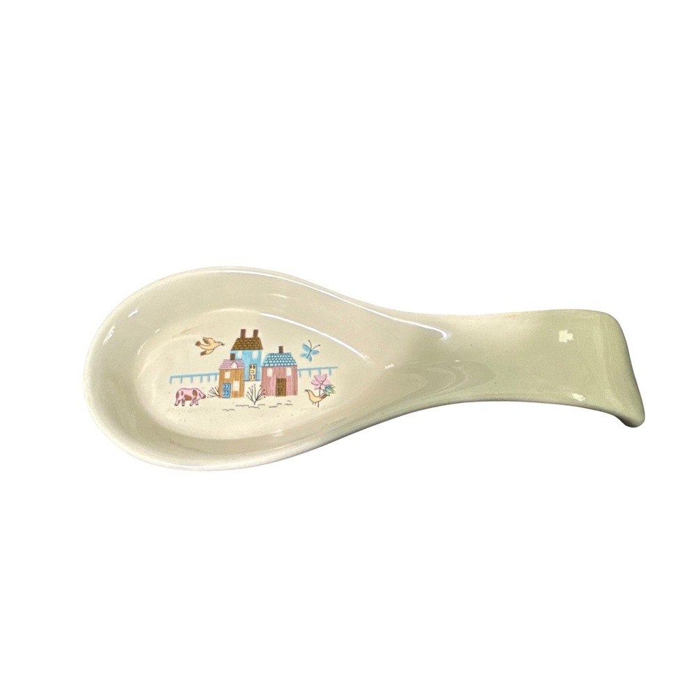 Vintage International Heartland Spoon Rest Farmhouse Folk Art Cottagecore